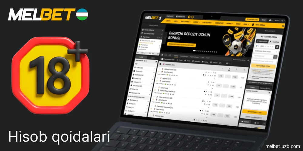 Melbet-da hisob qaydnomasi uchun qoidalar va cheklovlar