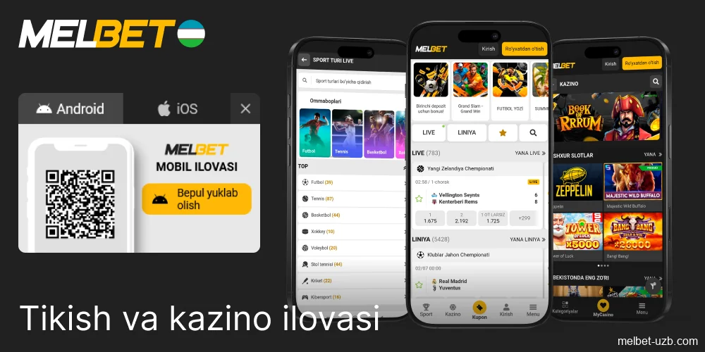 O'zbekistonda Melbet tikish va kazino ilovalari sharhi