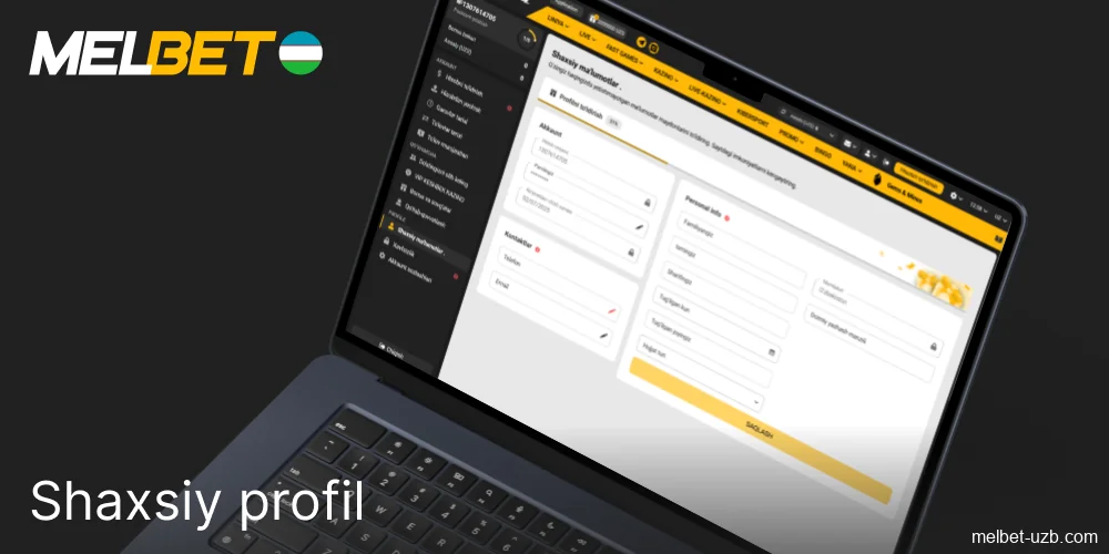 Melbet-da to'liq profilni qanday yaratish mumkin